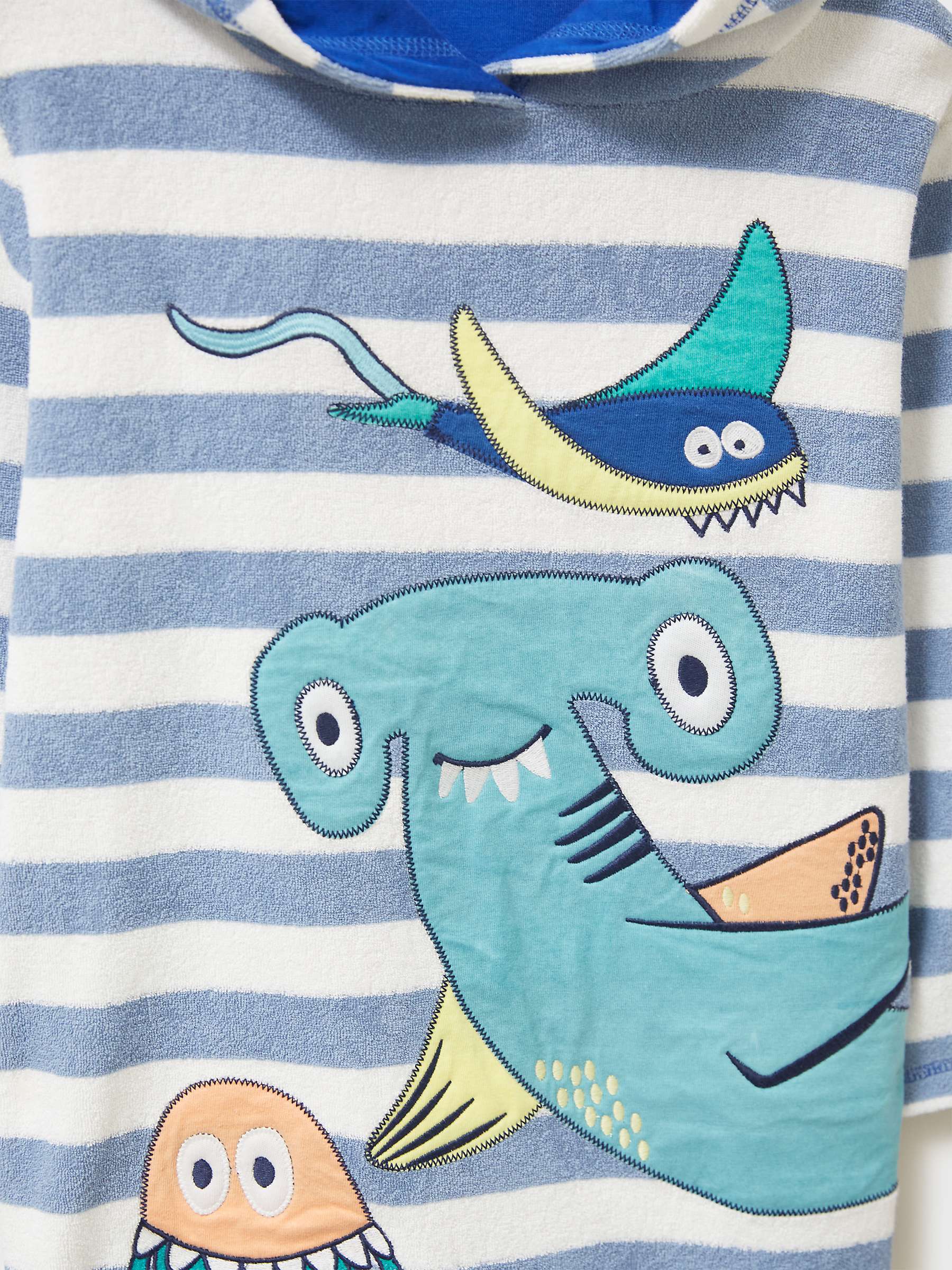 Buy Crew Clothing Kids' Fish Towel Cover Up, Mid Blue Online at johnlewis.com