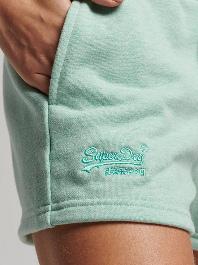 Superdry Vintage Logo Embroidered Jersey Shorts, Minted Marl