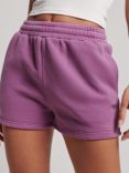 Superdry Vintage Wash Sweat Shorts, Grape Jam Purple
