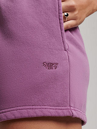 Superdry Vintage Wash Sweat Shorts, Grape Jam Purple