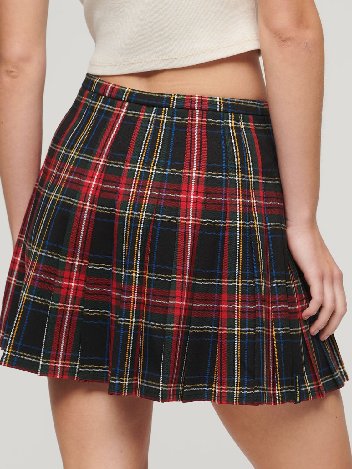 Buy Superdry Check Mini Skirt, Navy Check Online at johnlewis.com