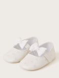 Monsoon Baby Patent Daisy Booties, Ivory