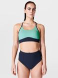 Sweaty Betty Brook High Waist Bikini Bottoms, French Navy Blue