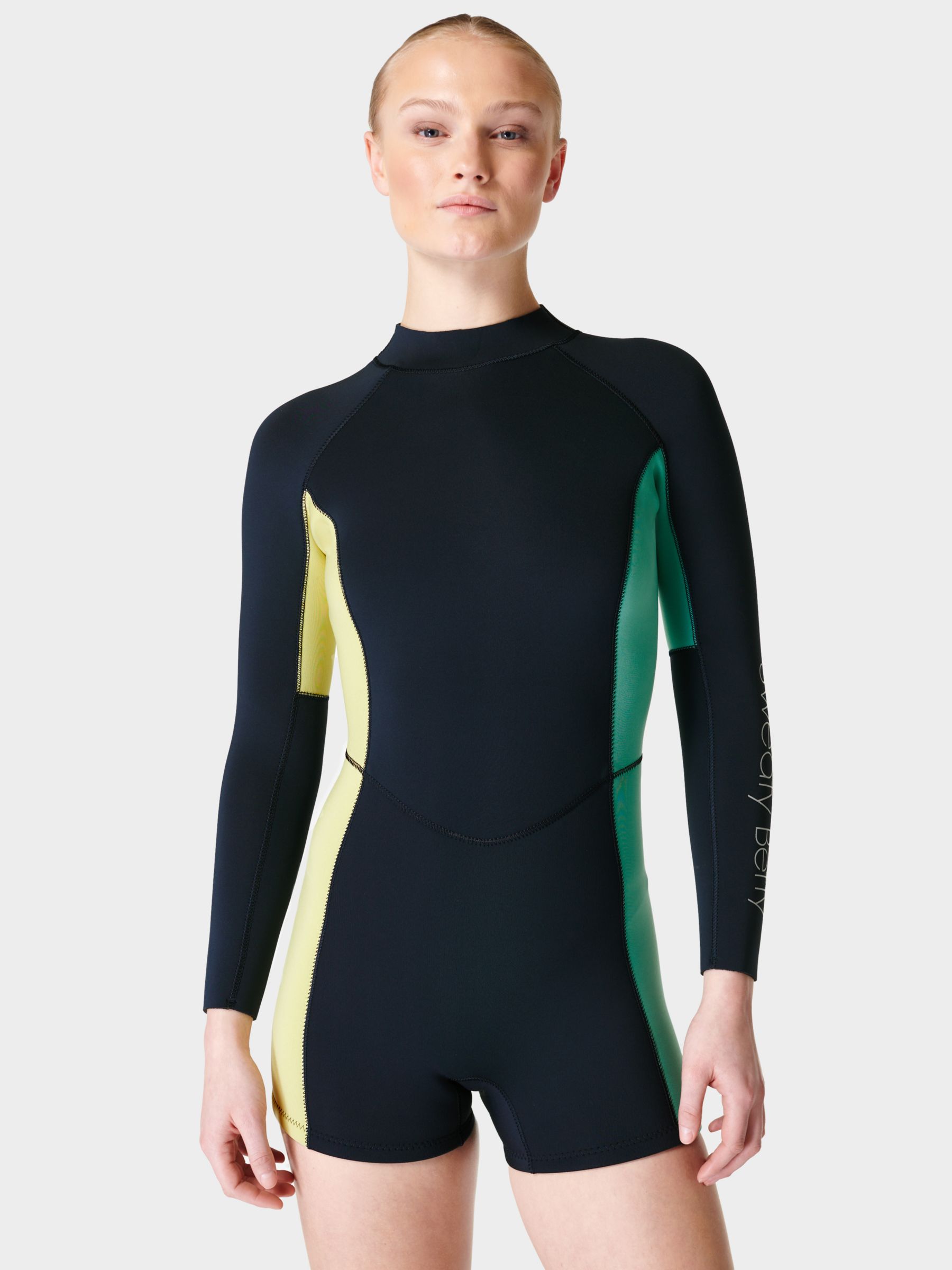 Sweaty Betty Long Sleeve Surf Wetsuit, French Navy/Multi at John Lewis ...