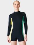 Sweaty Betty Long Sleeve Surf Wetsuit, French Navy/Multi