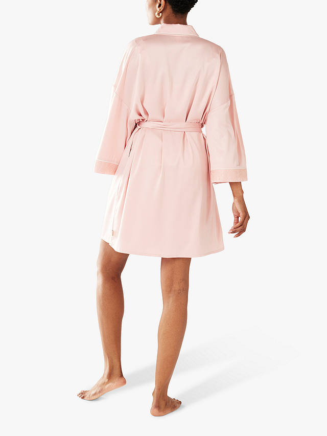 Chelsea Peers Satin Dressing Gown, Pink