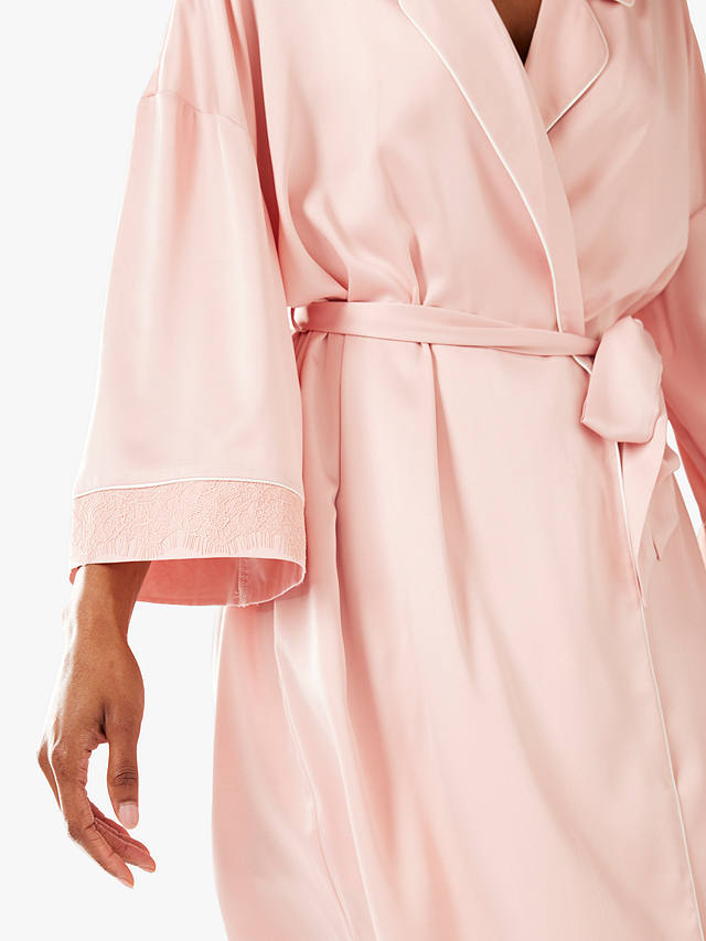 Chelsea Peers Satin Dressing Gown, Pink