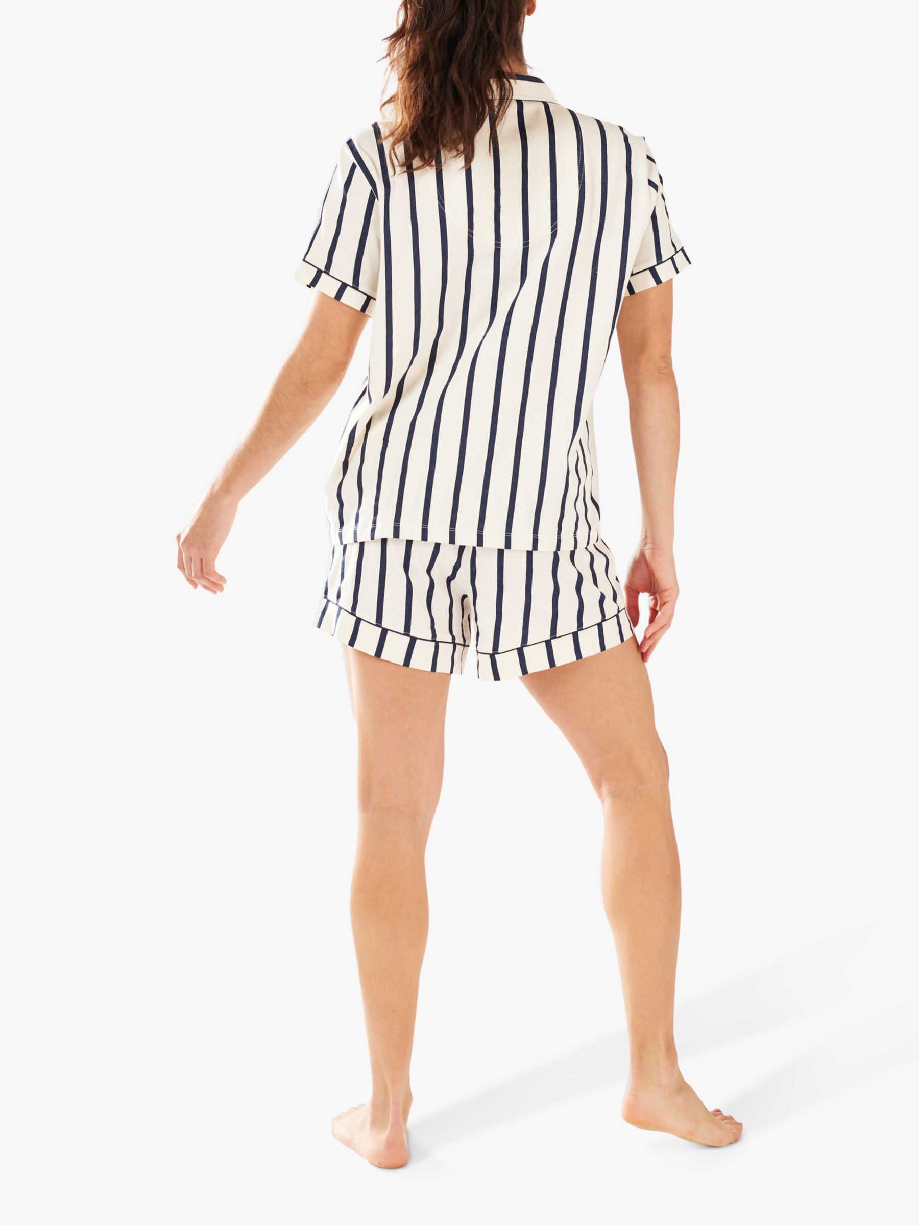 Buy Chelsea Peers Maternity Organic Cotton Striped Pyjamas, Navy/White Online at johnlewis.com