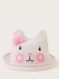 Monsoon Baby Darcy Kitty Bow Hat, Natural/Pink