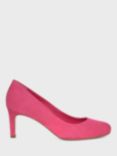 Hobbs Lizzie Suede Stiletto Heel Court Shoes, Bright Pink