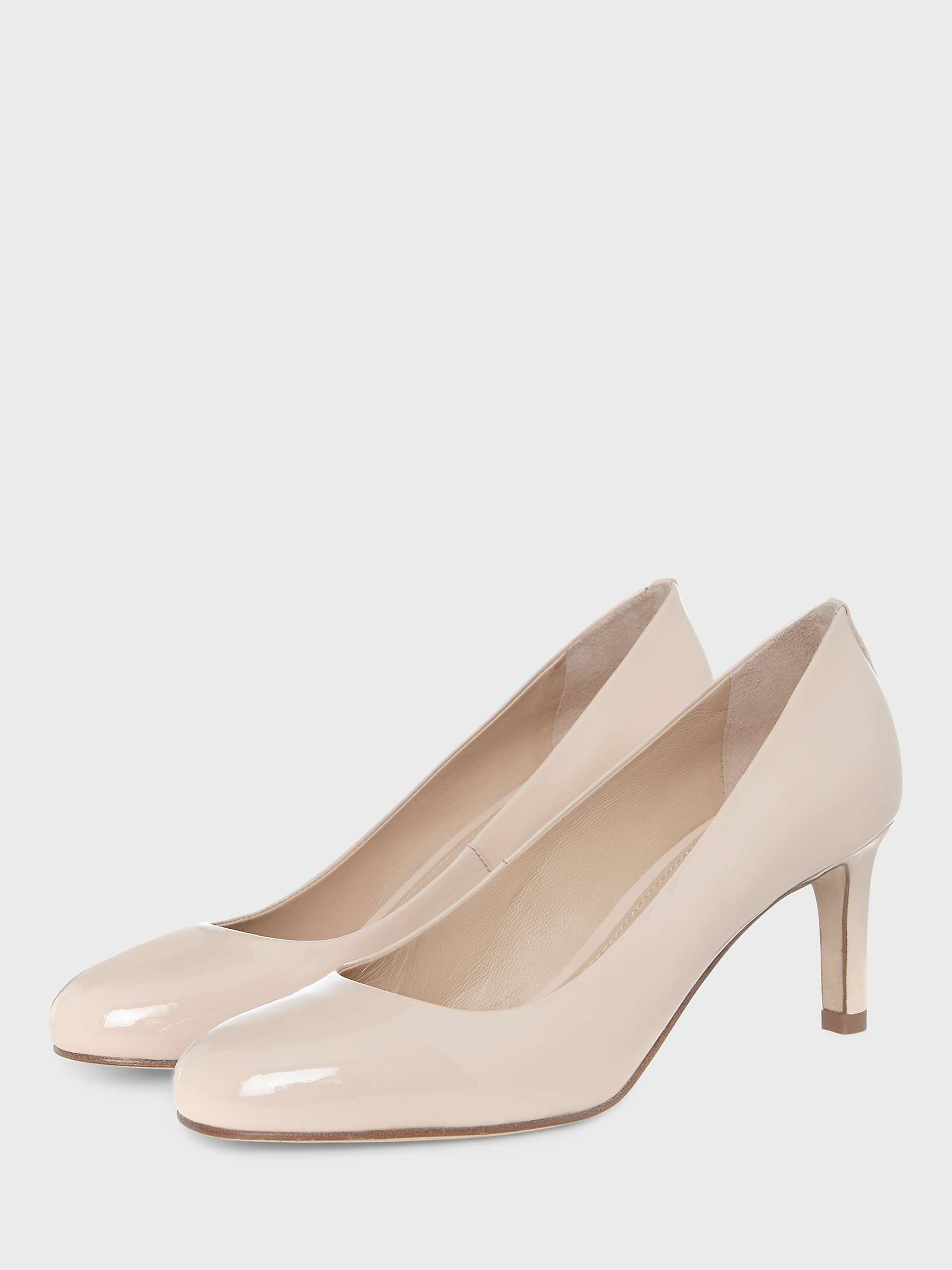 Hobbs Lizzie Suede Court Shoes, Nude at John Lewis & Partners