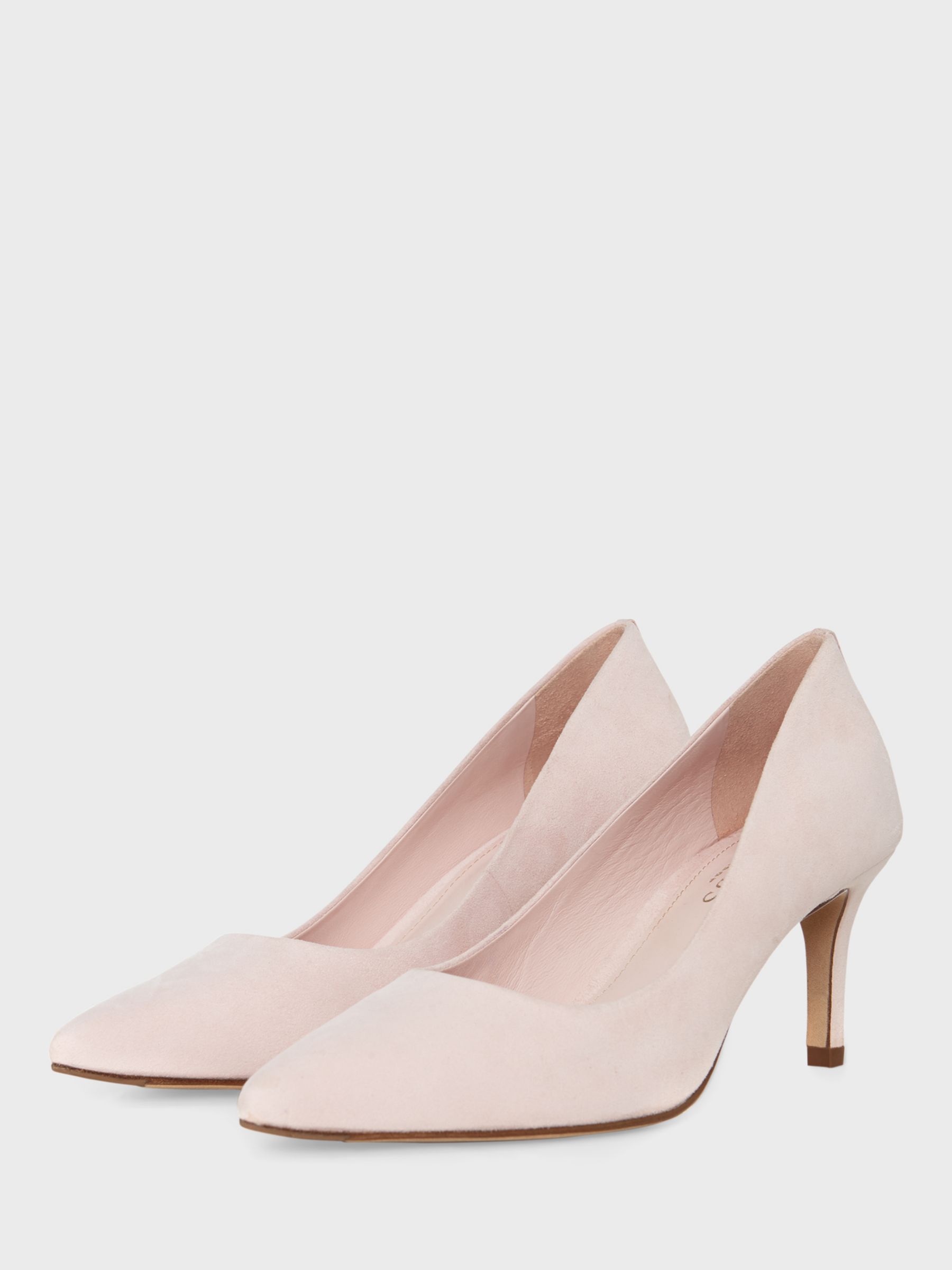 Hobbs Adrienne Suede Court Shoes, Pale Pink at John Lewis & Partners