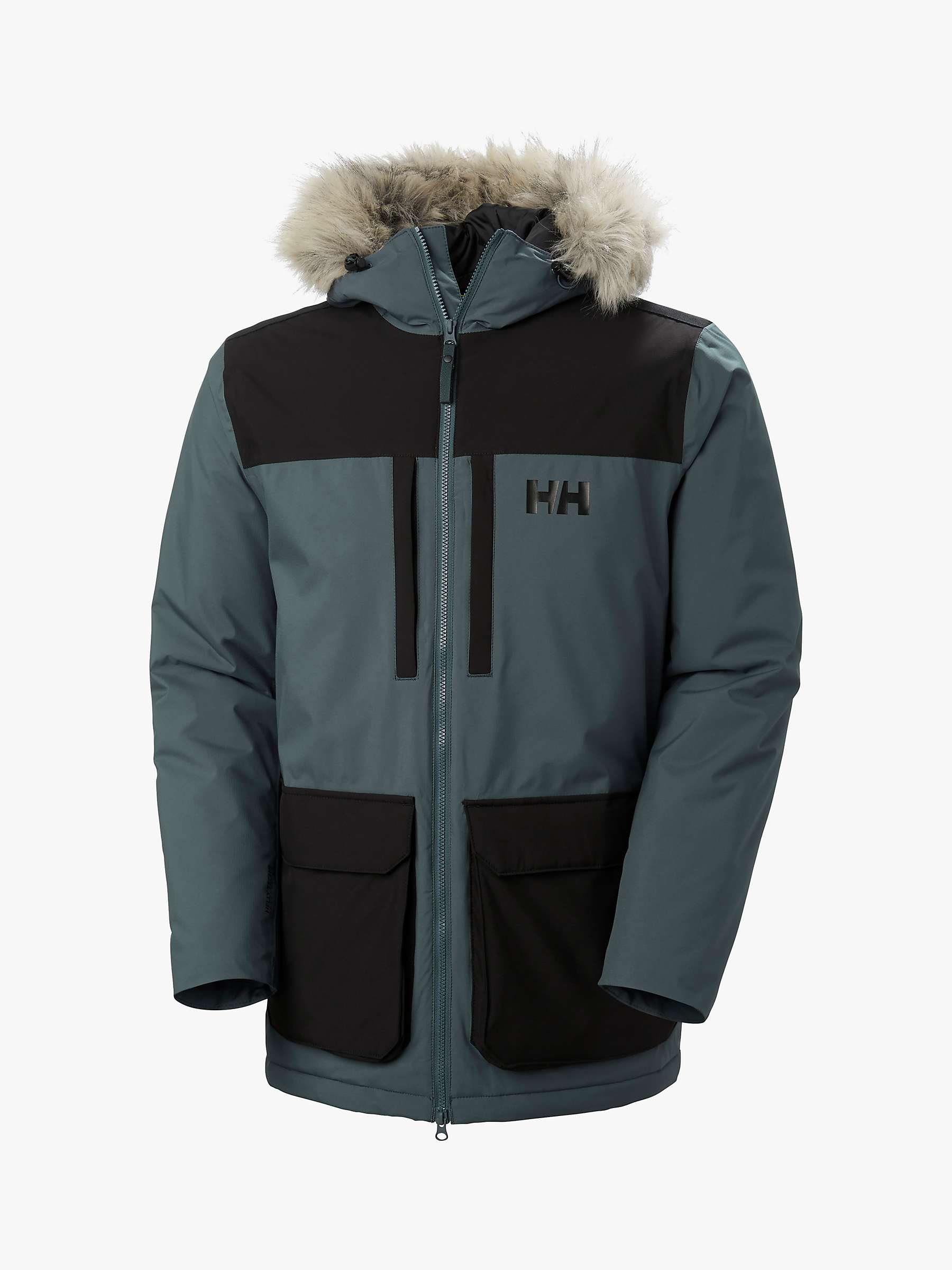Buy Helly Hansen Men's Patrol Faux Fur Hood Parka, Alpine Frost Online at johnlewis.com