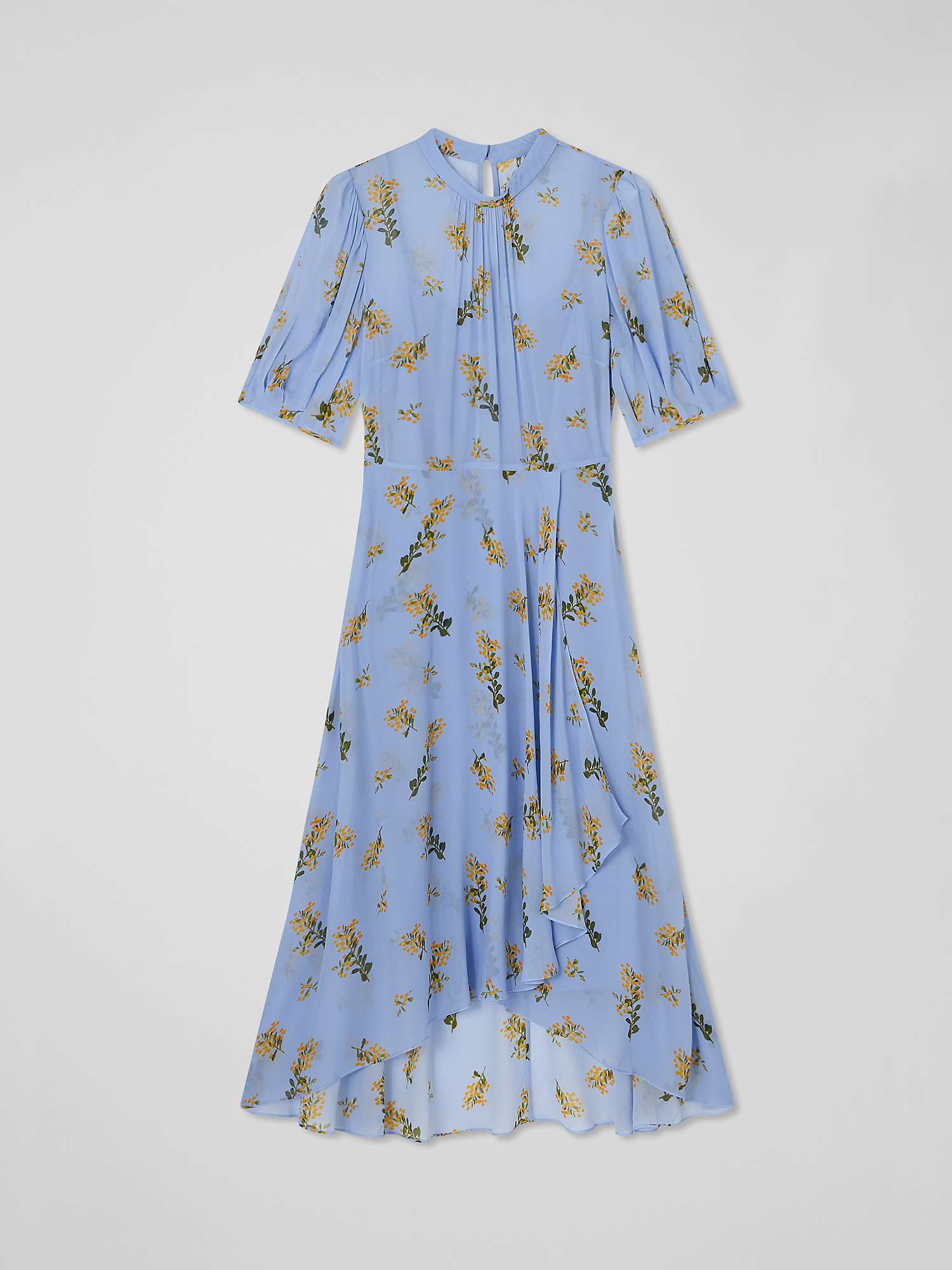 Buy L.K.Bennett Thalia Viscose Midi Dress, Blue/Multi Online at johnlewis.com