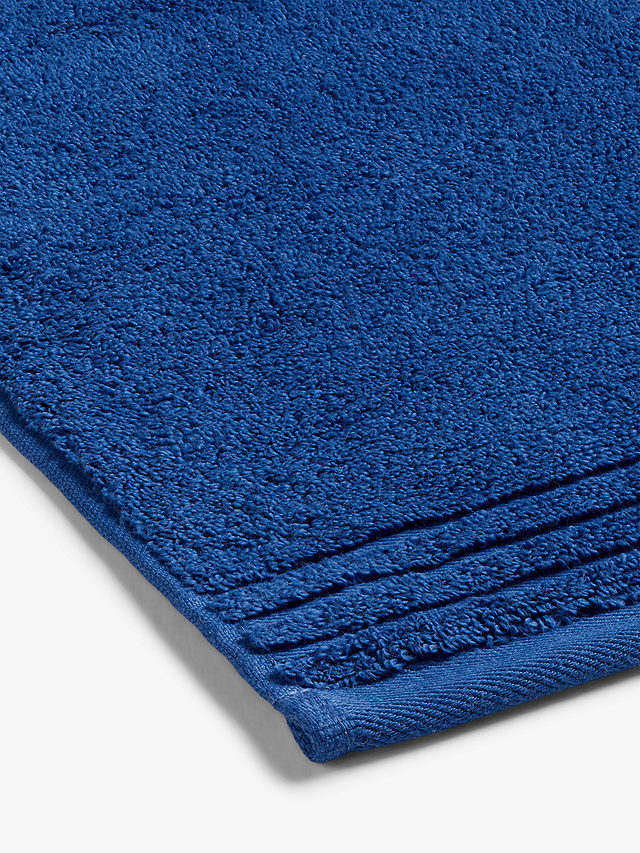 John Lewis Ultra Soft Cotton Towels, Sapphire Blue, Face Cloth (Set of 2)