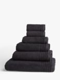 John Lewis Ultra Soft Cotton Towels, Black