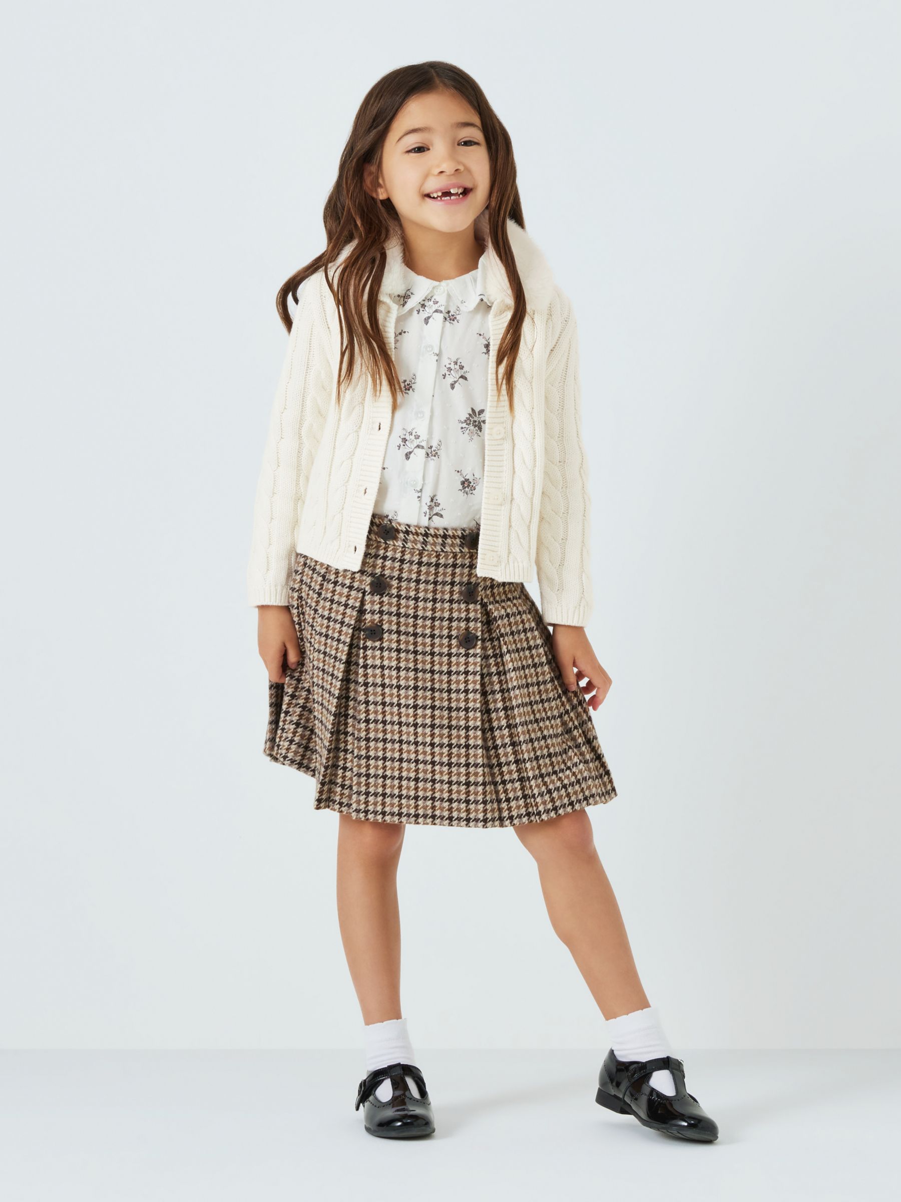 Buy John Lewis Heirloom Collection Dogtooth Check Mini Skirt, Multi Online at johnlewis.com