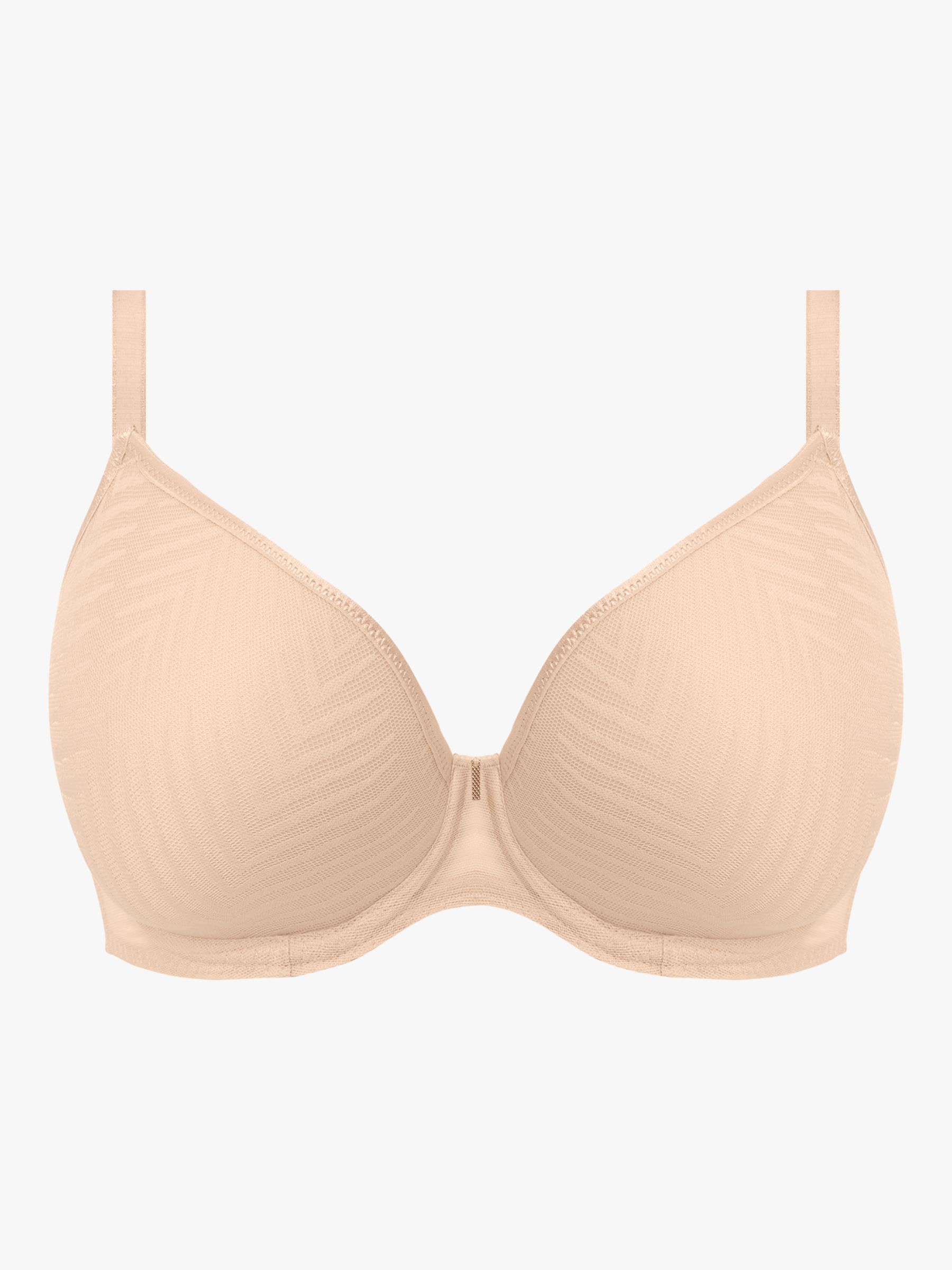 Festival Vibe Underwired Moulded Plunge T-Shirt Bra - White Coral