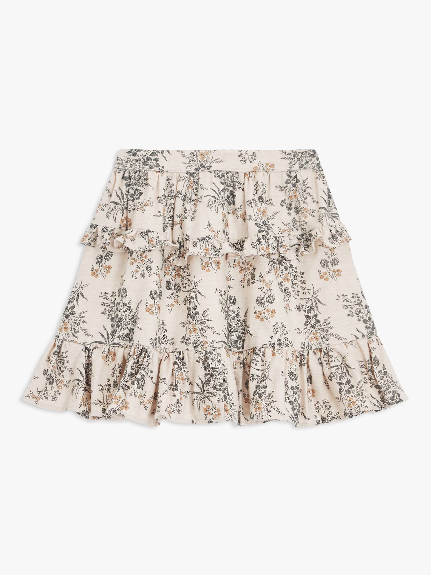 Buy John Lewis Heirloom Collection Kids' Ruffle Floral Skirt, Cream Online at johnlewis.com
