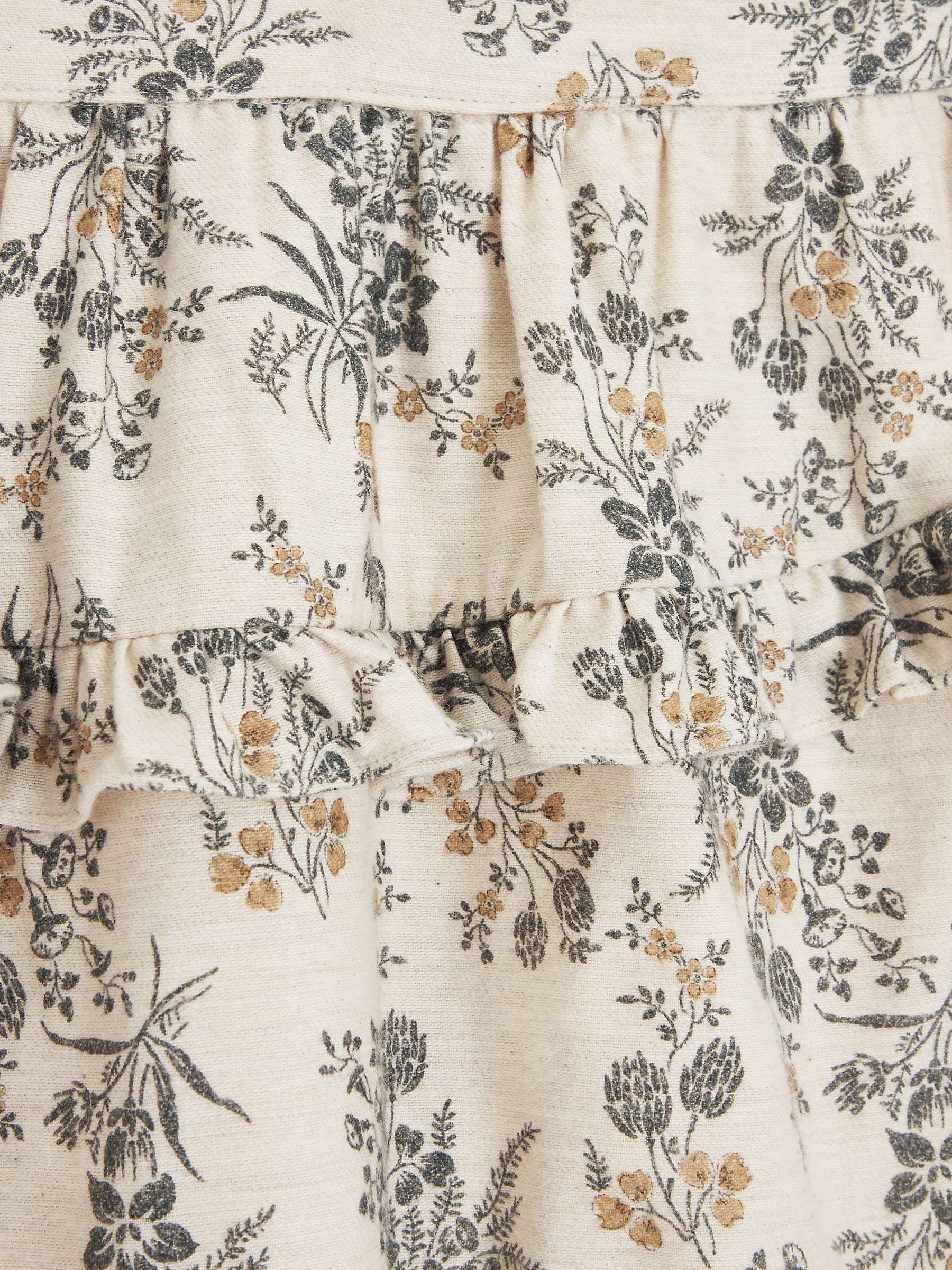 Buy John Lewis Heirloom Collection Kids' Ruffle Floral Skirt, Cream Online at johnlewis.com