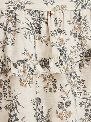 John Lewis Heirloom Collection Kids' Ruffle Floral Skirt, Cream