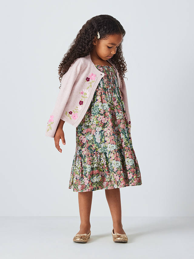 John Lewis Heirloom Collection Kids' Floral Ruffle Dress, Multi