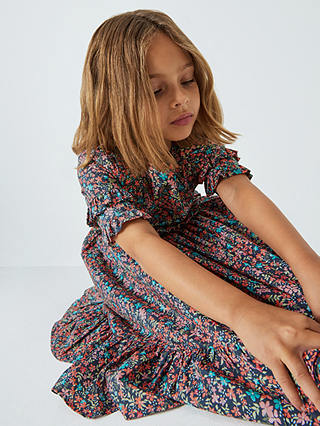 John Lewis Heirloom Collection Kids' Frankie Floral Frill Dress, Multi