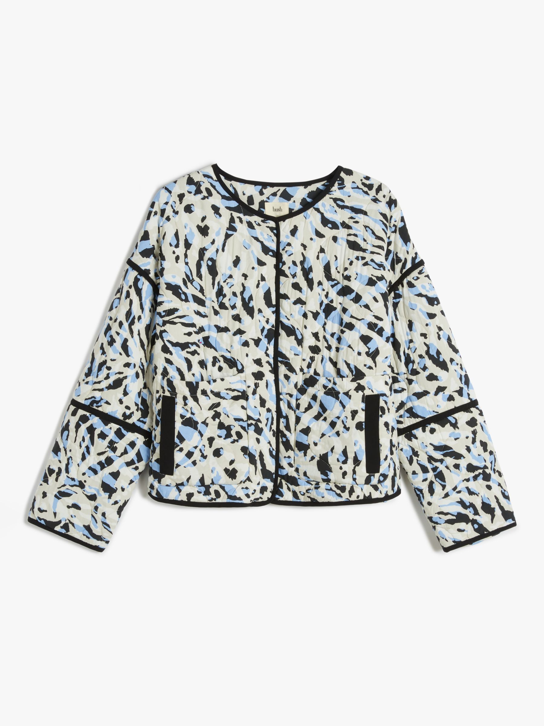 Buy HUSH Andy Quilted Printed Jackets, Ecru/Multi Online at johnlewis.com