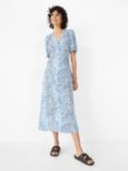 hush Kellie Ombre Leopard Print Midi Dress, Blue/Multi