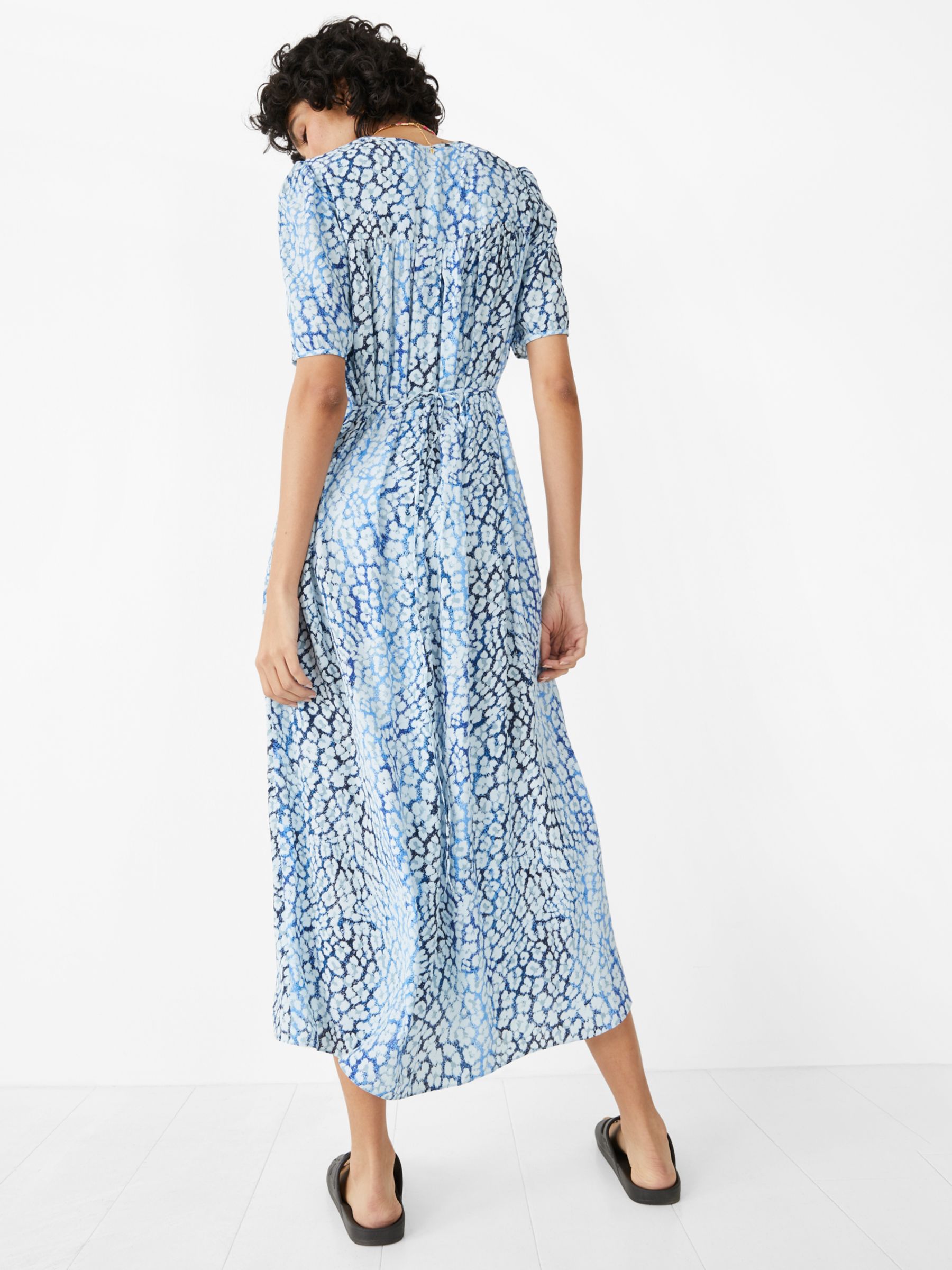 hush Kellie Ombre Leopard Print Midi Dress, Blue/Multi at John Lewis ...