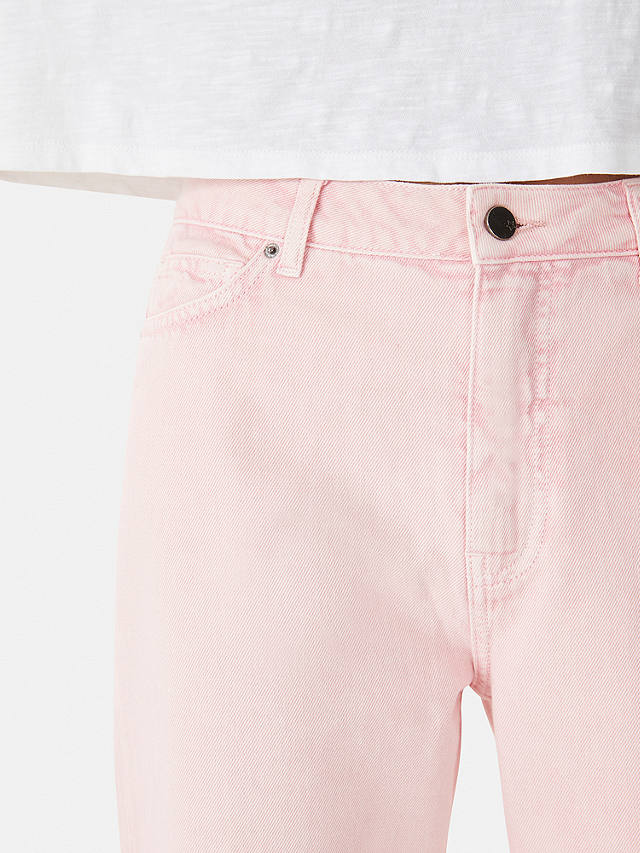 HUSH Remy Slouchy Straight Jeans, Pink at John Lewis & Partners