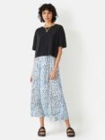 HUSH Nichole Ombre Leopard Midi Skirt, Ombre Blue