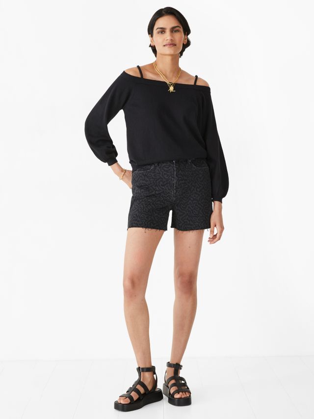 Hush off 2024 shoulder knitted top