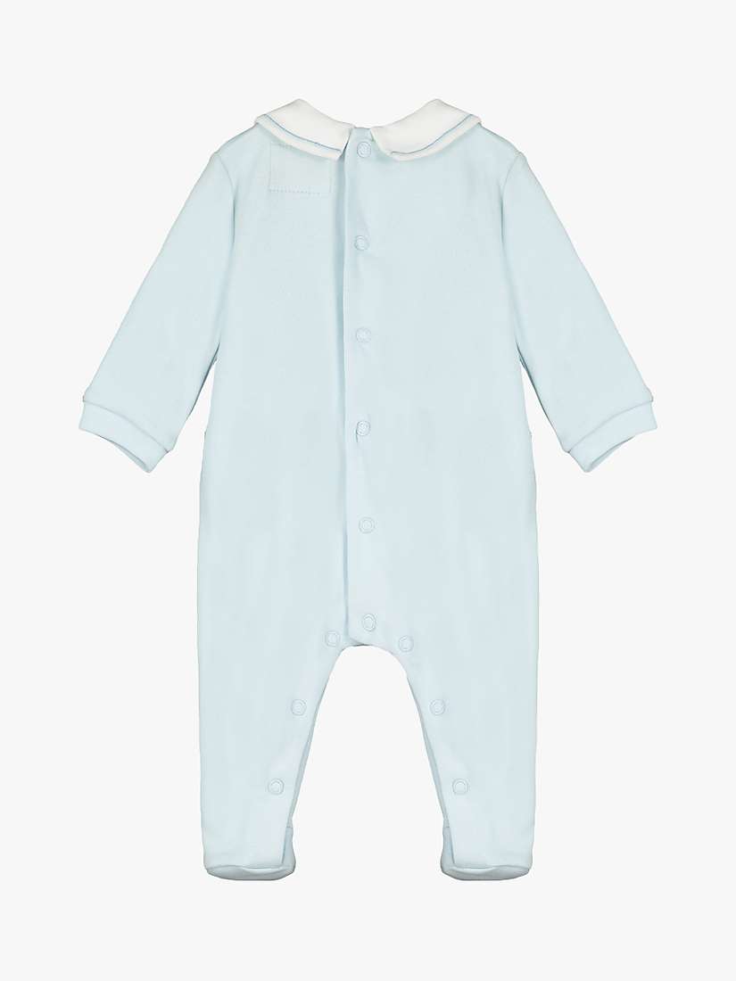 Buy Emile et Rose Baby Malcolm Embroidered All-in-One Sleepsuit and Hat Set, Blue Online at johnlewis.com