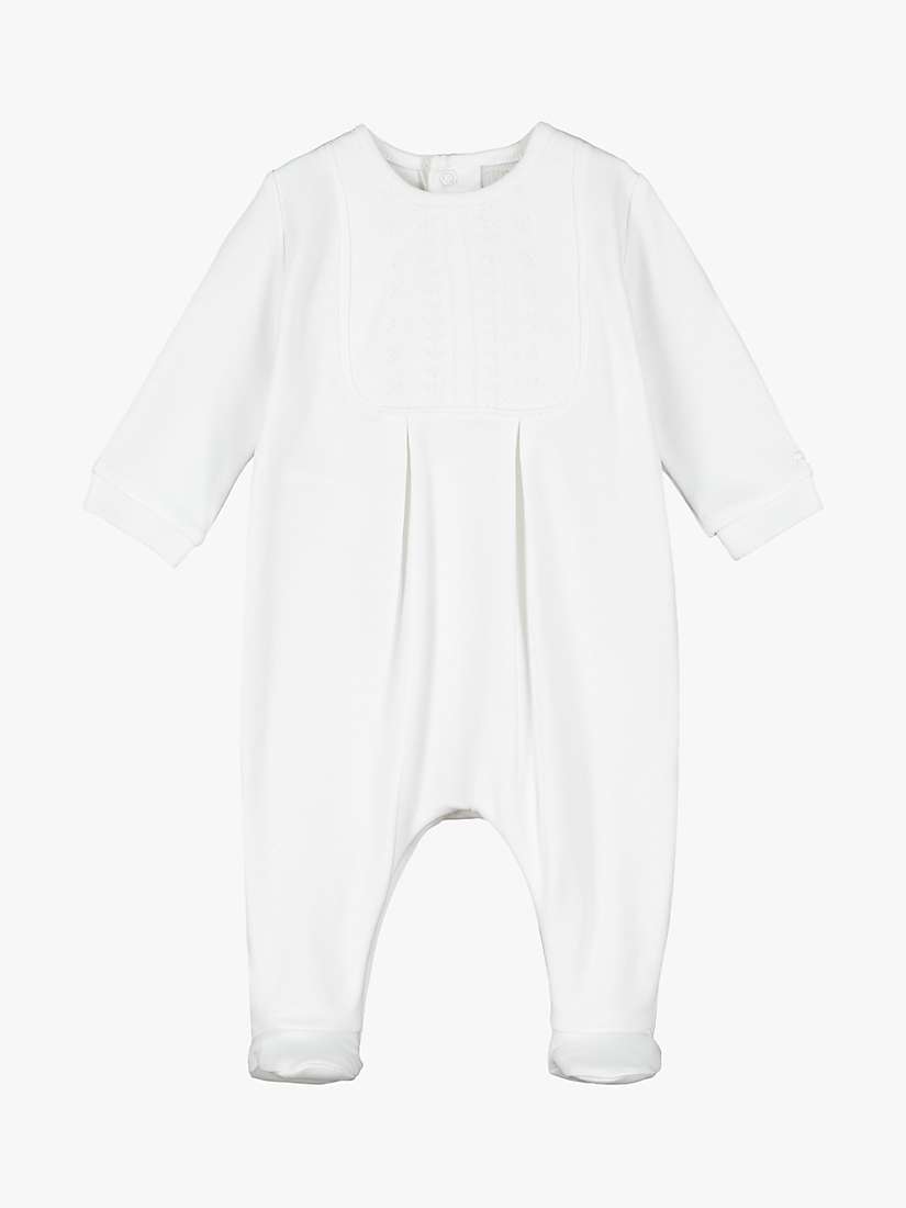 Buy Emile et Rose Baby Mallory Embroidered All-in-One Sleepsuit and Hat Set, White Online at johnlewis.com