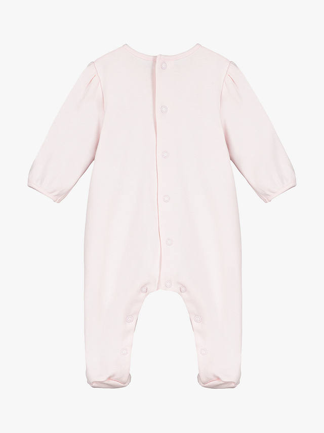 Emile et Rose Baby Shantel Bow Detail All-in-One Sleepsuit and Hat Set, Pink