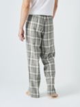 John Lewis Organic Cotton Grid Check Pyjama Bottoms, Grey Check
