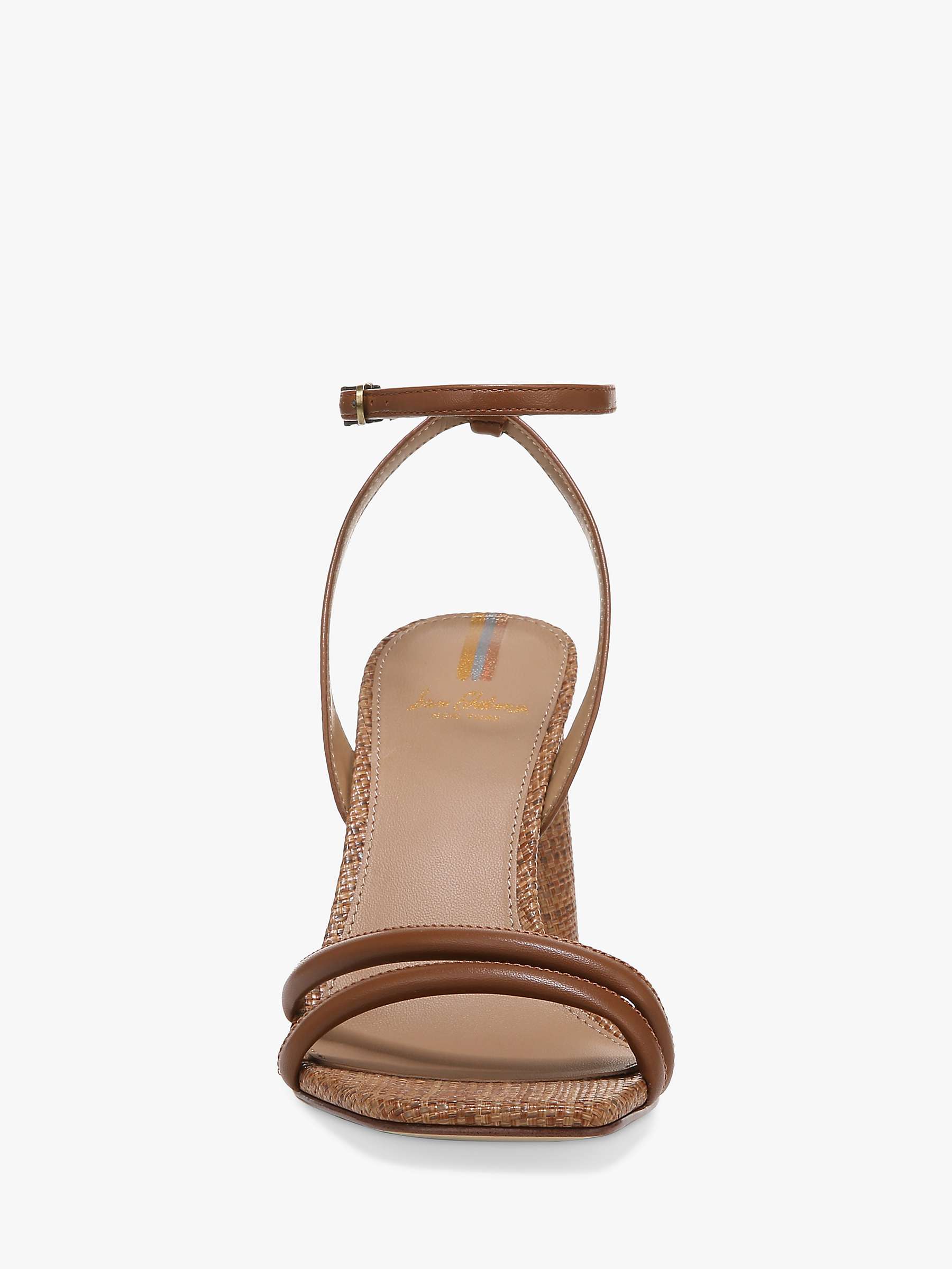 Buy Sam Edelman Kia Leather Heeled Sandals, Rich Cognac Online at johnlewis.com