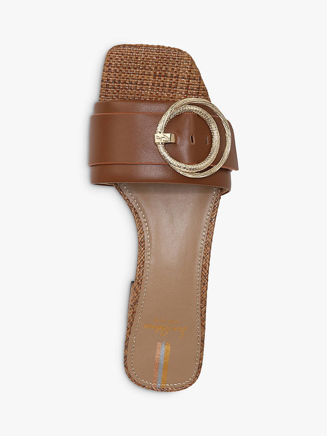 Sam Edelman Delfi Leather Sliders, Cognac, Rich Cognac