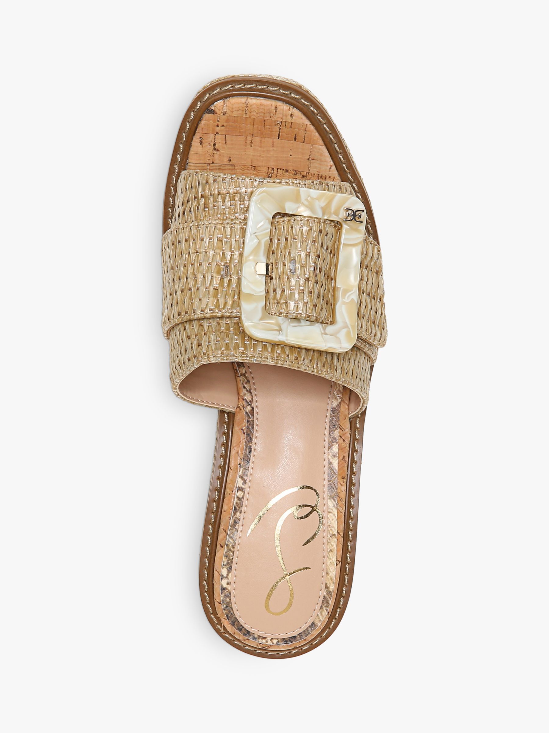 Sam Edelman Livi Wedge Heel Sandals Cuoio Natural At John Lewis And Partners