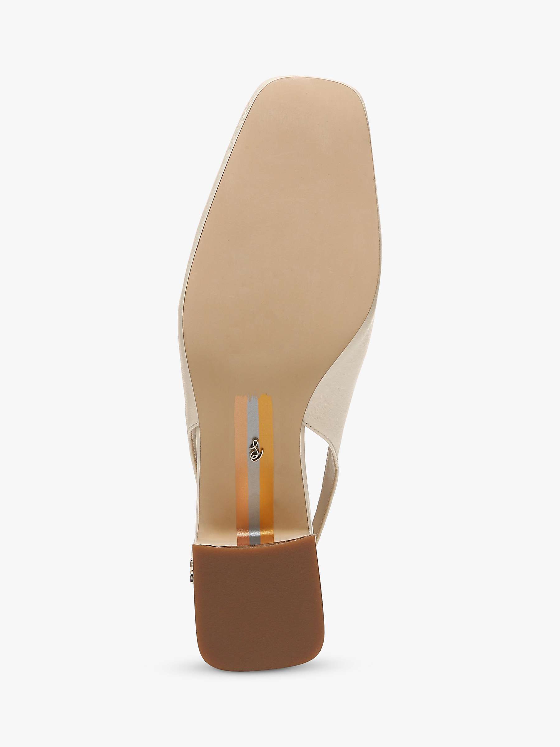 Sam Edelman Terra Leather Slingback Court Shoes, Modern Ivory at
