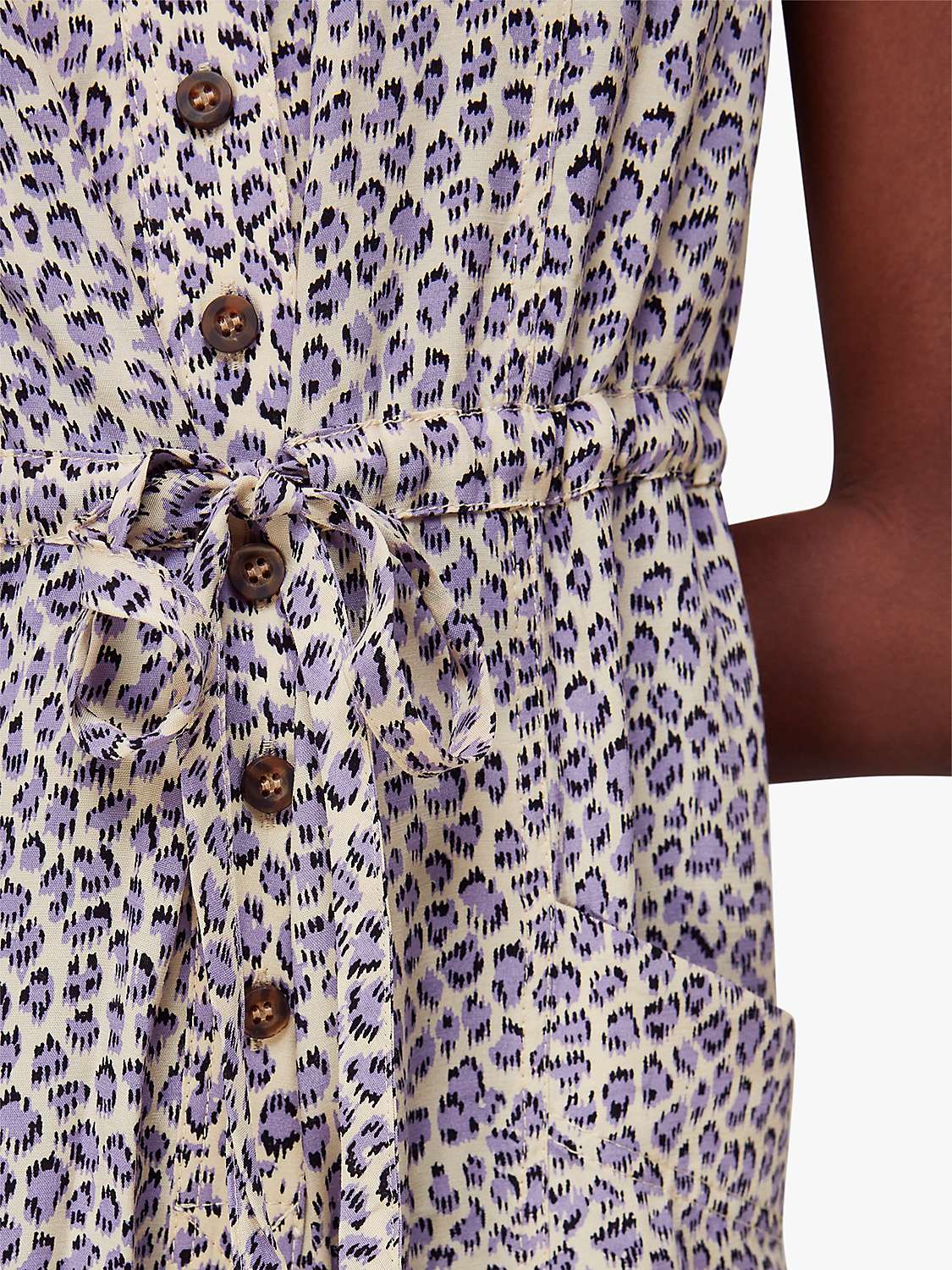 Buy Whistles Dashed Leopard Jess Jumpsuit, Lilac/Multi Online at johnlewis.com