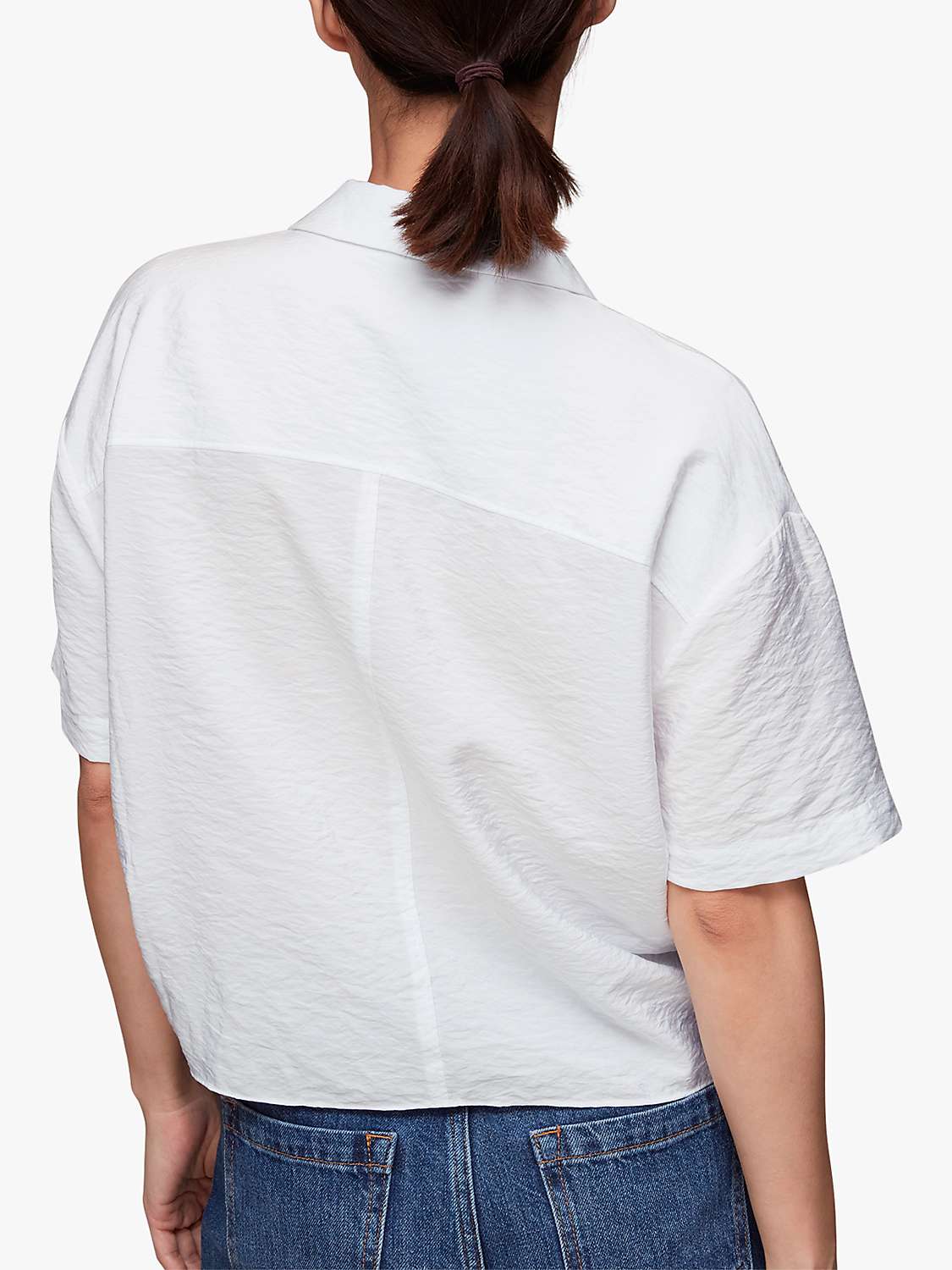 Buy Whistles Nicola Tie Front Top, White Online at johnlewis.com