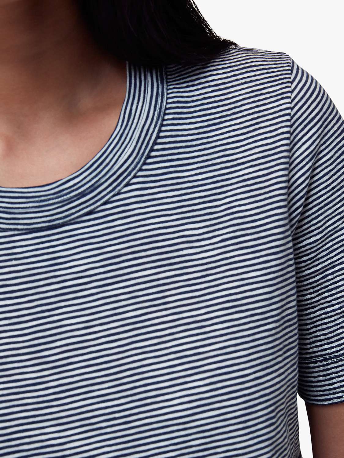 Buy Whistles Rosa Double Trim Striped Cotton T-Shirt Online at johnlewis.com