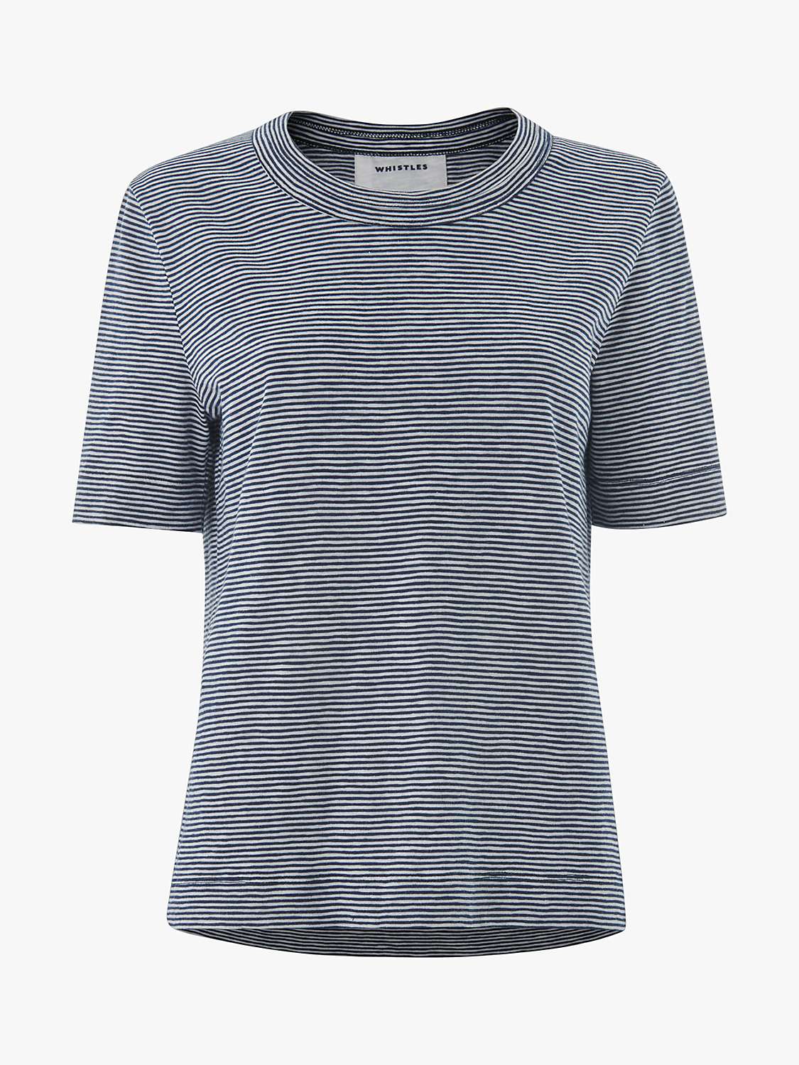 Buy Whistles Rosa Double Trim Striped Cotton T-Shirt Online at johnlewis.com