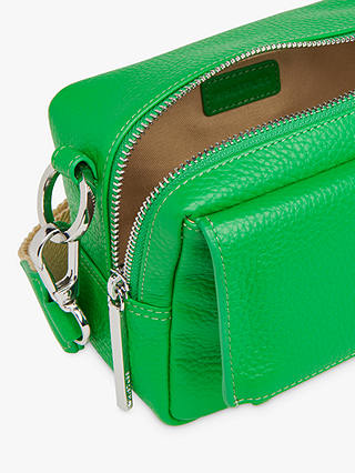 Whistles Bibi Leather Cross Body Bag, Green/Multi