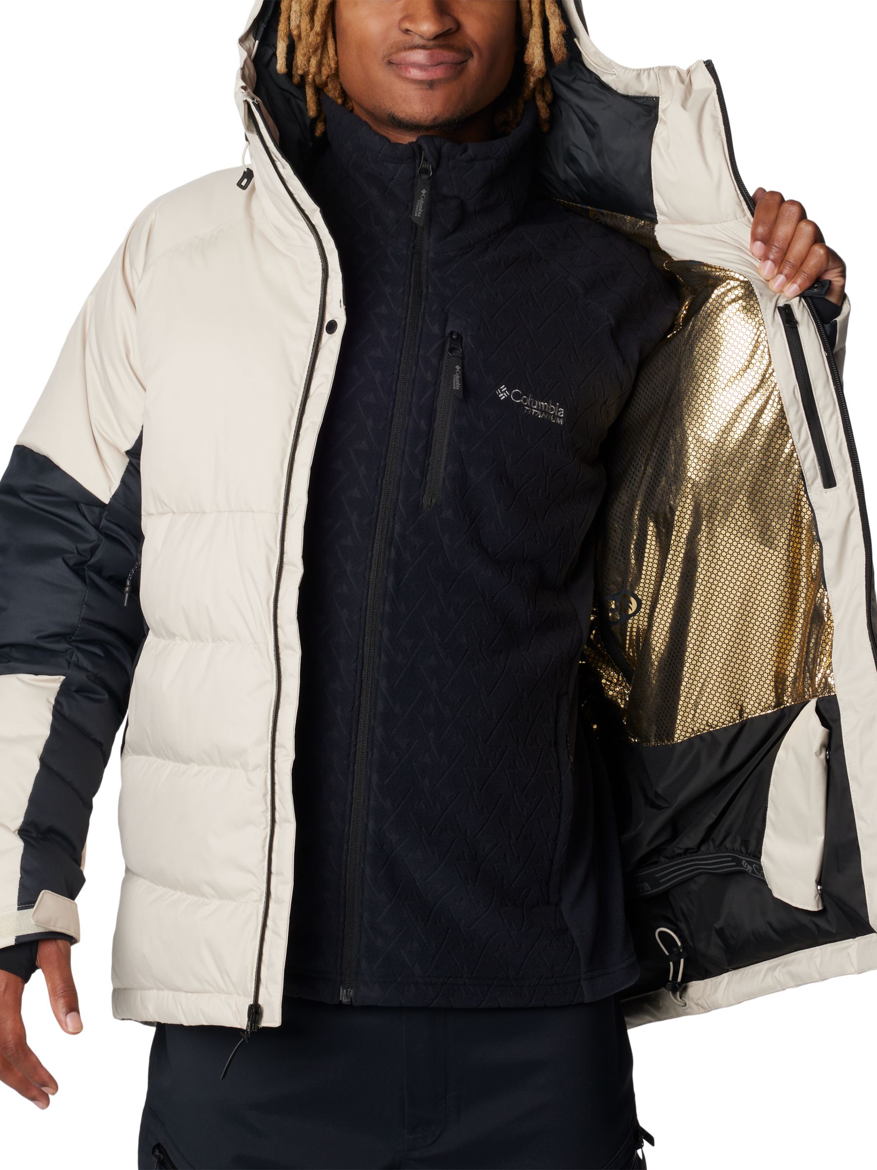 Buy Columbia Roaring Fork Men's Waterproof Ski Jacket, Dark Stone/Black Online at johnlewis.com