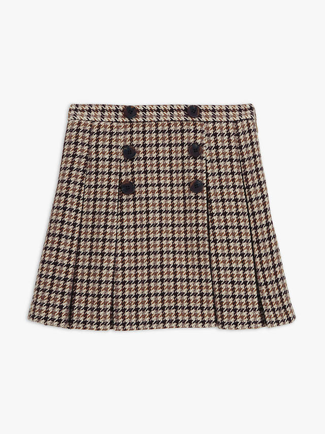 John Lewis Heirloom Collection Dogtooth Check Mini Skirt, Multi