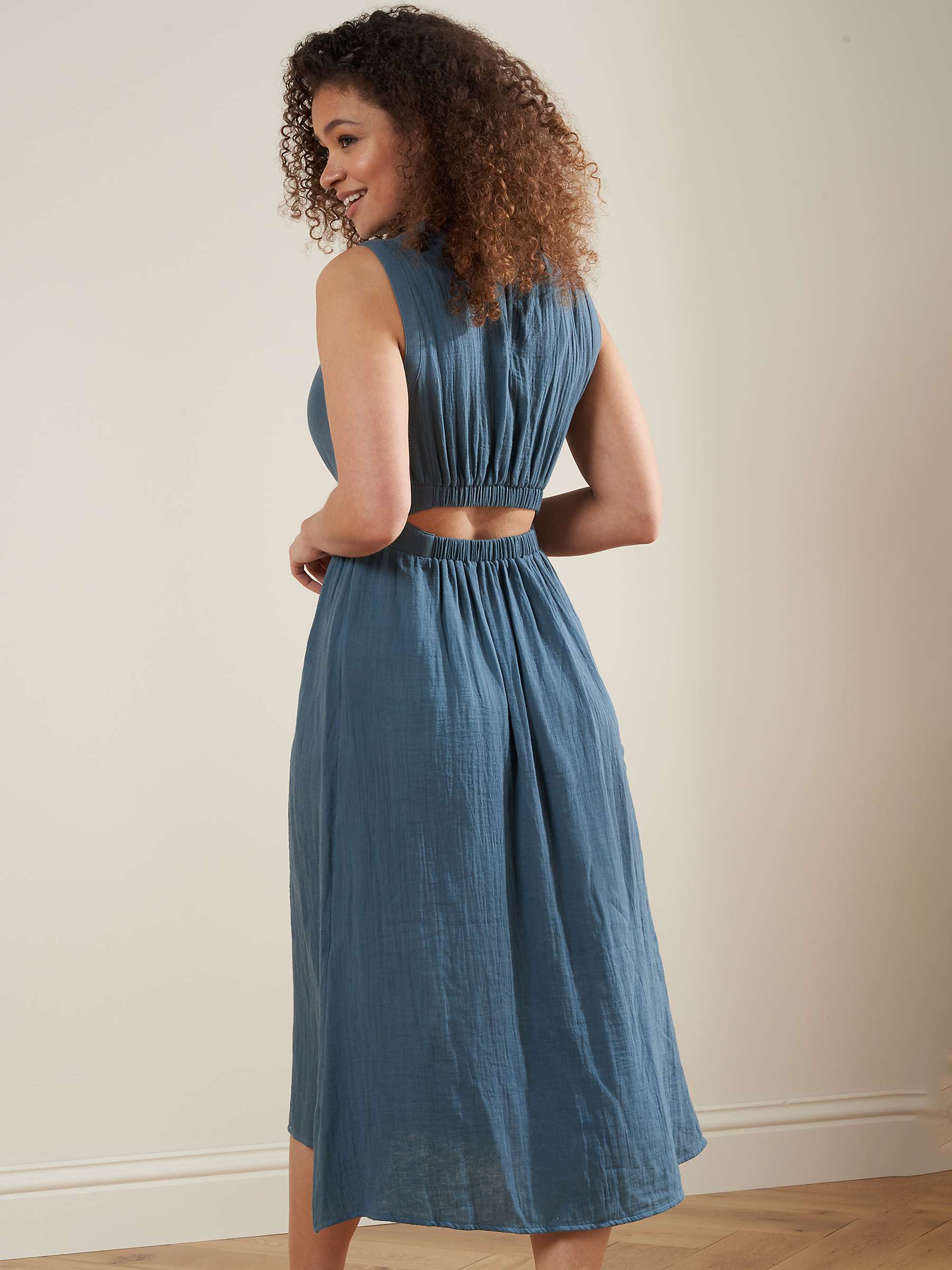 Buy Truly Cotton Cheesecloth Midi Dress Online at johnlewis.com