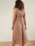 Truly Cotton Cheesecloth Midi Dress, Camel